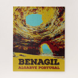 Algarve gift Portugal, Benagil Zee Cave Jigzaag Pu Legpuzzel