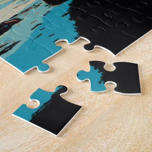 Algarve gift Portugal, Marinha strand Jigzaag Puzz Legpuzzel (Zijkant)