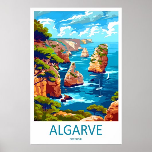 Algarve Nationale Poster Reispark Ski Vintage (Voorkant)