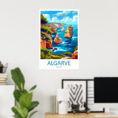 Algarve Nationale Poster Reispark Ski Vintage (Thuiskantoor)