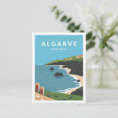 Algarve Portugal Beroemde Reisplaats Illustratie Briefkaart (Staand voorkant)
