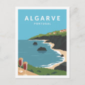 Algarve Portugal Beroemde Reisplaats Illustratie Briefkaart (Voorkant)