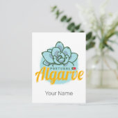 Algarve Portugal Bloem Succulent  Souvenir Feestdagenkaart (Staand voorkant)