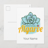 Algarve Portugal Bloem Succulent  Souvenir Feestdagenkaart (Voorkant / Achterkant)