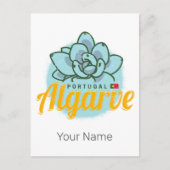 Algarve Portugal Bloem Succulent  Souvenir Feestdagenkaart (Voorkant)