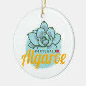 Algarve Portugal Bloem Succulent  Souvenir Keramisch Ornament (Links)