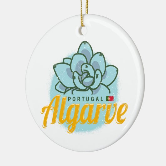 Algarve Portugal Bloem Succulent  Souvenir Keramisch Ornament (Links)