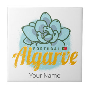 Algarve Portugal Bloem Succulent  Souvenir Tegeltje