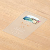 Algarve Portugal bruiloft Acryl Uitnodigingen (Laagn)