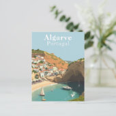 Algarve Portugal European Beach Travel Briefkaart (Staand voorkant)