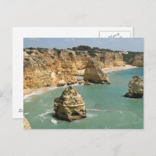 Algarve, Portugal, het strand van Benagil en kliff Briefkaart (Voorkant / Achterkant)