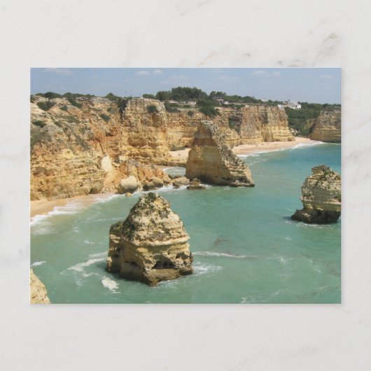 Algarve, Portugal, het strand van Benagil en kliff Briefkaart (Voorkant)
