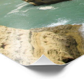 Algarve, Portugal, het strand van Benagil en kliff Foto Afdruk (Hoek)