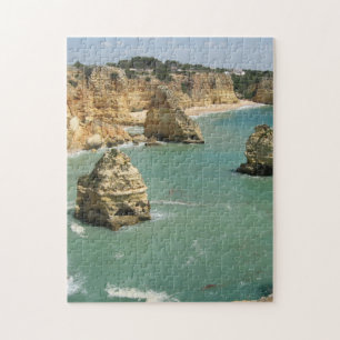Algarve, Portugal, het strand van Benagil en kliff Legpuzzel