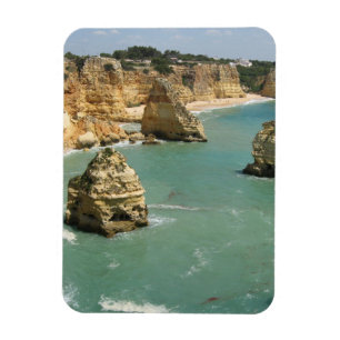 Algarve, Portugal, het strand van Benagil en kliff Magneet