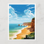 Algarve Portugal Reizen  illustratie Briefkaart (Voorkant)