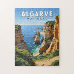 Algarve Portugal Reizen Kunst Vintage Legpuzzel<br><div class="desc">Het ontwerp van de vectorkunst van Algarve. De Algarve,  het zuidelijkste gebied van Portugal,  staat bekend om zijn Atlantische stranden en golfterreinen.</div>