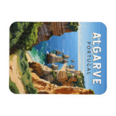 Algarve Portugal Reizen Kunst Vintage Magneet (Horizontaal)