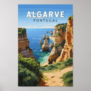 Algarve Portugal Reizen Kunst Vintage Poster
