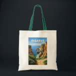 Algarve Portugal Reizen Kunst Vintage Tote Bag<br><div class="desc">Het ontwerp van de vectorkunst van Algarve. De Algarve,  het zuidelijkste gebied van Portugal,  staat bekend om zijn Atlantische stranden en golfterreinen.</div>