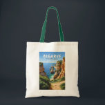 Algarve Portugal Reizen Kunst Vintage Tote Bag<br><div class="desc">Het ontwerp van de vectorkunst van Algarve. De Algarve,  het zuidelijkste gebied van Portugal,  staat bekend om zijn Atlantische stranden en golfterreinen.</div>