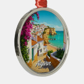 Algarve Portugal Reizen Metalen Ornament (Rechts)