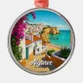 Algarve Portugal Reizen Metalen Ornament (Voorkant)