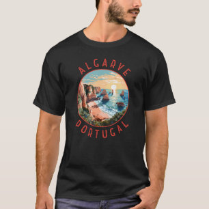 Algarve Portugal retro noodcirkel T-shirt