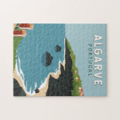 Algarve Portugal Retro Travel Art  Legpuzzel (Horizontaal)
