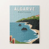 Algarve Portugal Retro Travel Art  Legpuzzel (Verticaal)