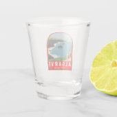 Algarve Portugal Retro Travel Art Shot Glas (Achterkant)