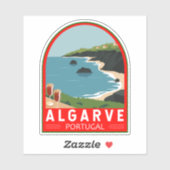 Algarve Portugal Retro Travel Art  Sticker (Vel)