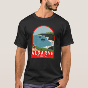 Algarve Portugal Retro Travel Art  T-shirt