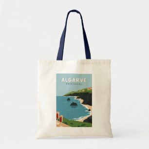 Algarve Portugal Retro Travel Art  Tote Bag
