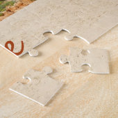 Algarve Portugal strand met rode rotsen Legpuzzel (Zijkant)