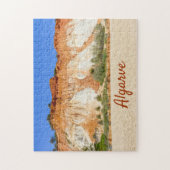 Algarve Portugal strand met rode rotsen Legpuzzel (Verticaal)