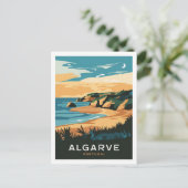 Algarve Portugal Travel Retro Briefkaart (Staand voorkant)