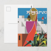 Algarve, Portugal Vintage Travel Briefkaart (Voorkant / Achterkant)