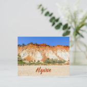 Algarve Praia da Falesia in Portugal Briefkaart (Staand voorkant)