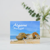 Algarve Rocks op het strand in Portugal Briefkaart (Staand voorkant)
