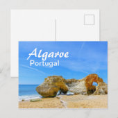 Algarve Rocks op het strand in Portugal Briefkaart (Voorkant / Achterkant)