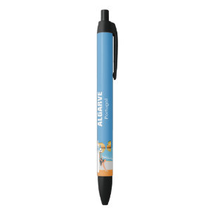 Algarve strand meisje reis vintage stijl zwarte inkt pen