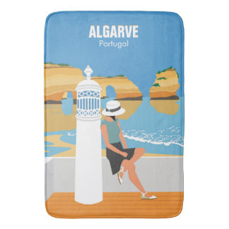 Algarve strandmeisje op  manier badmat
