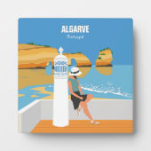 Algarve strandmeisje op  manier fotoplaat (Voorkant)