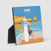 Algarve strandmeisje op  manier fotoplaat (Voorkant)