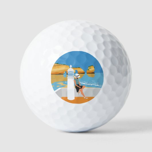 Algarve strandmeisje op  manier golfballen (Voorkant)