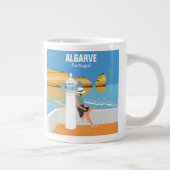 Algarve strandmeisje op  manier grote koffiekop (Rechts)