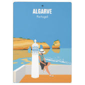 Algarve strandmeisje op  manier klembord (Achterkant)