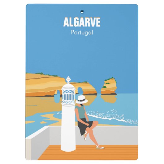 Algarve strandmeisje op  manier klembord (Achterkant)
