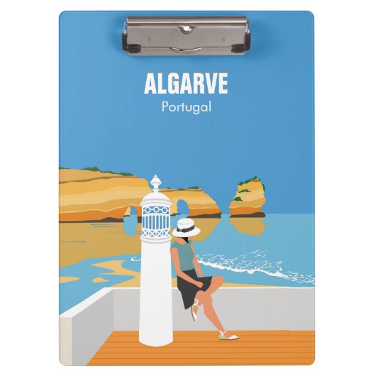 Algarve strandmeisje op  manier klembord (Voorkant)